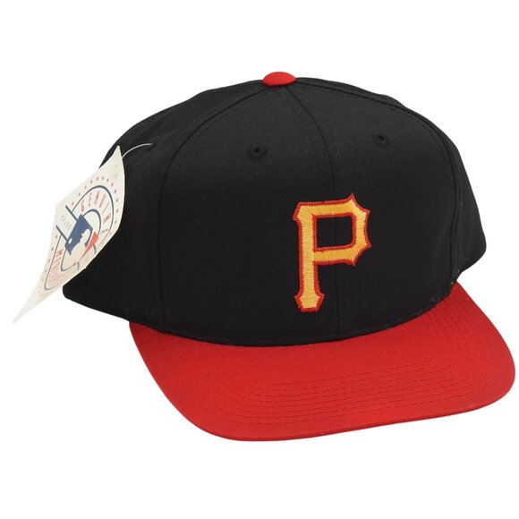 NWT Vintage Pittsburgh Pirates Outdoor Cap Company OC Snapback Hat Red Brim Bill - Picture 1 of 9